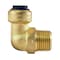 Apollo 1/4 in. Brass Push-To-Connect x 3/8 in. Male Pipe Thread 90-Degree Elbow FSBME1438 - alternate 7